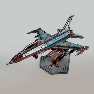 3Д конструктор истребитель F-16, масштаб 1:48, цветной