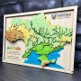 3Д карта Украины - картина из дерева