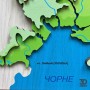 3Д карта Украины - картина из дерева