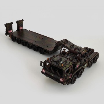 3Д конструктор танковый тягач с тралом, цветной